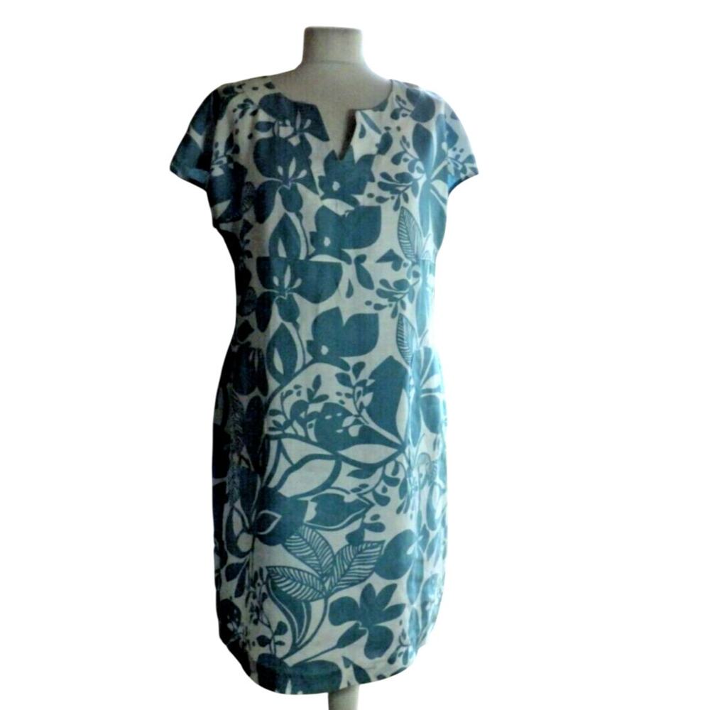Boden Blue and White Floral Midi Dress